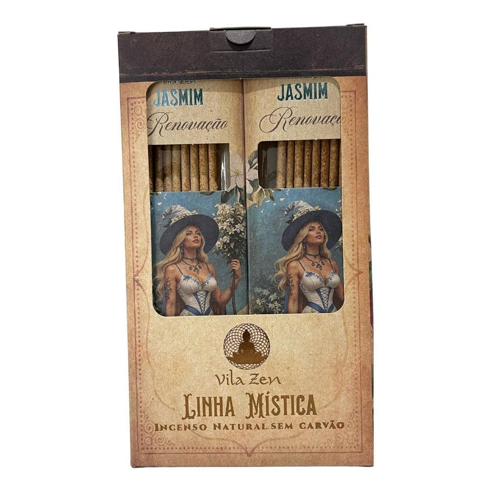 Incenso Linha Mística 0% Carvão Jasmim 12 Cxs C 8 Var