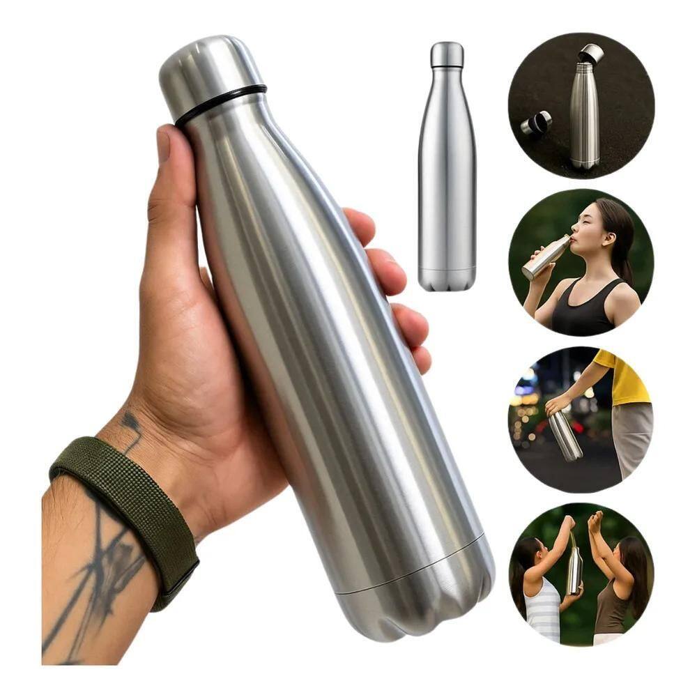 Garrafa Térmica Aço Inox 1L Parede Dupla Premium Academia