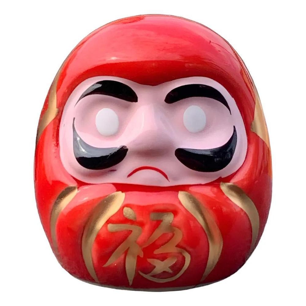 Boneco Daruma Budha Dharma Cerâmica Amuleto Da Sorte P1
