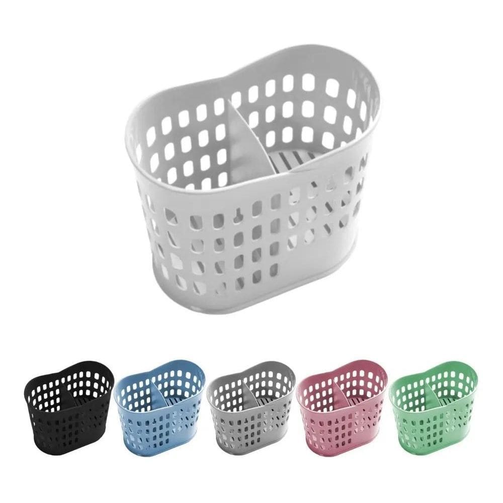 2X Porta Talheres Escorredor Louça Cozinha Multiuso Organiza