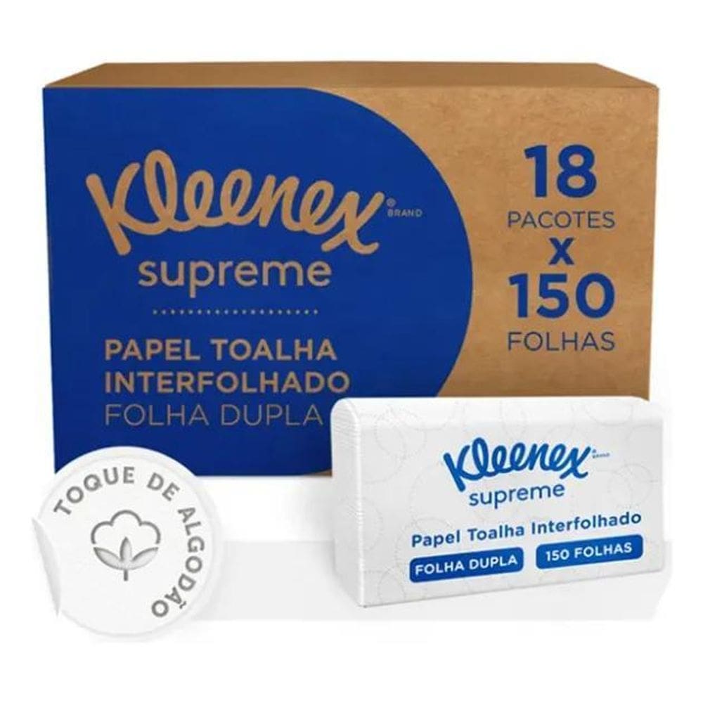 5X Papel Toalha Interfolhado Kimberly-Clark Kleenex Suprem