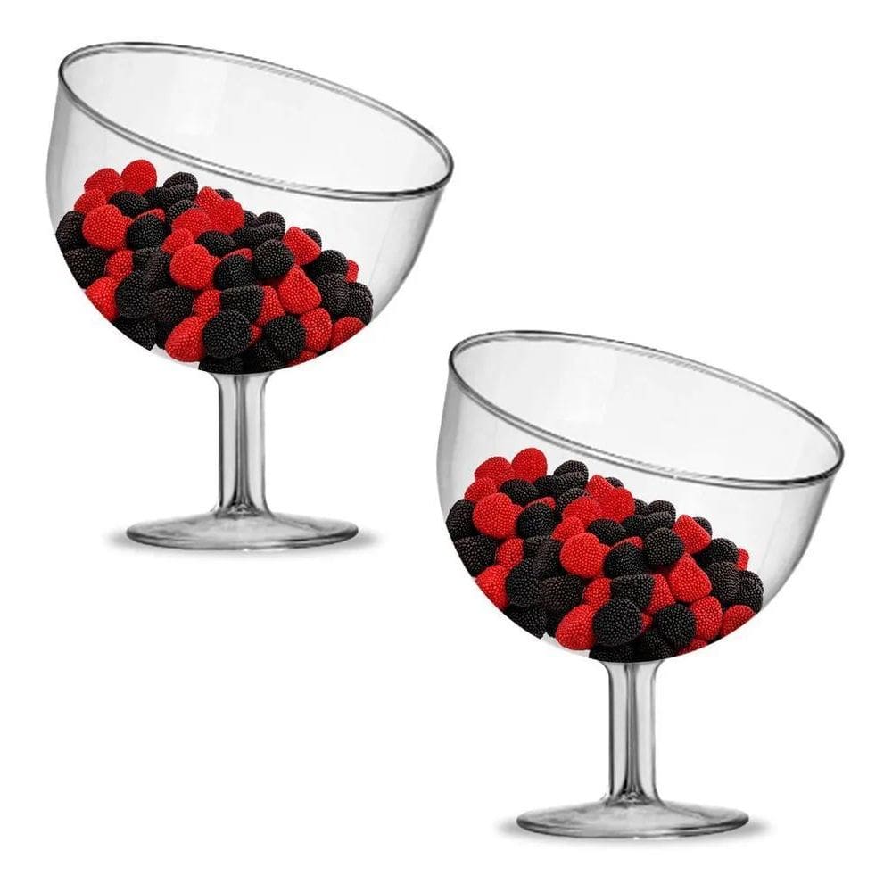 2X Kit C/2 Taça Inclinada Tropical Acrilico 1 Litro 16,5X20C