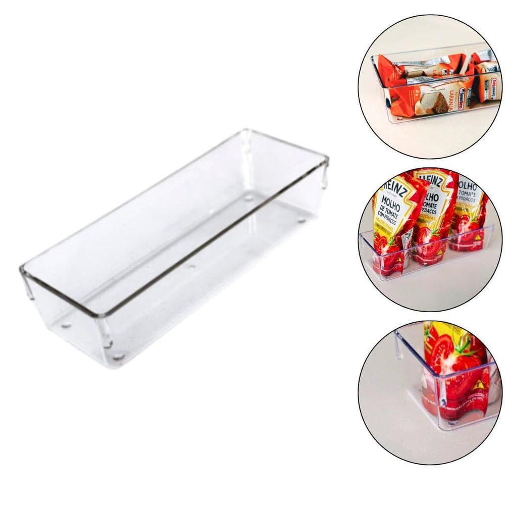 Organizador De Gavetas Multiuso Modular Cor Transparente M