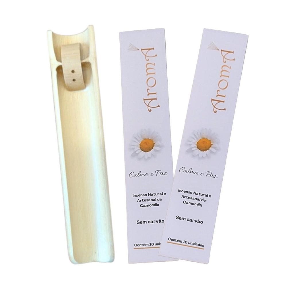 Kit Calma E Paz Incensário + 2 Cx Incensos De Camomila Aromá