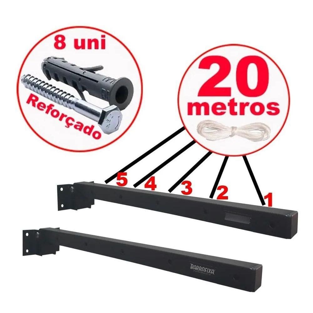 10X Varal Roupa Articulado Dobrável Excelente Qualidade 5 C