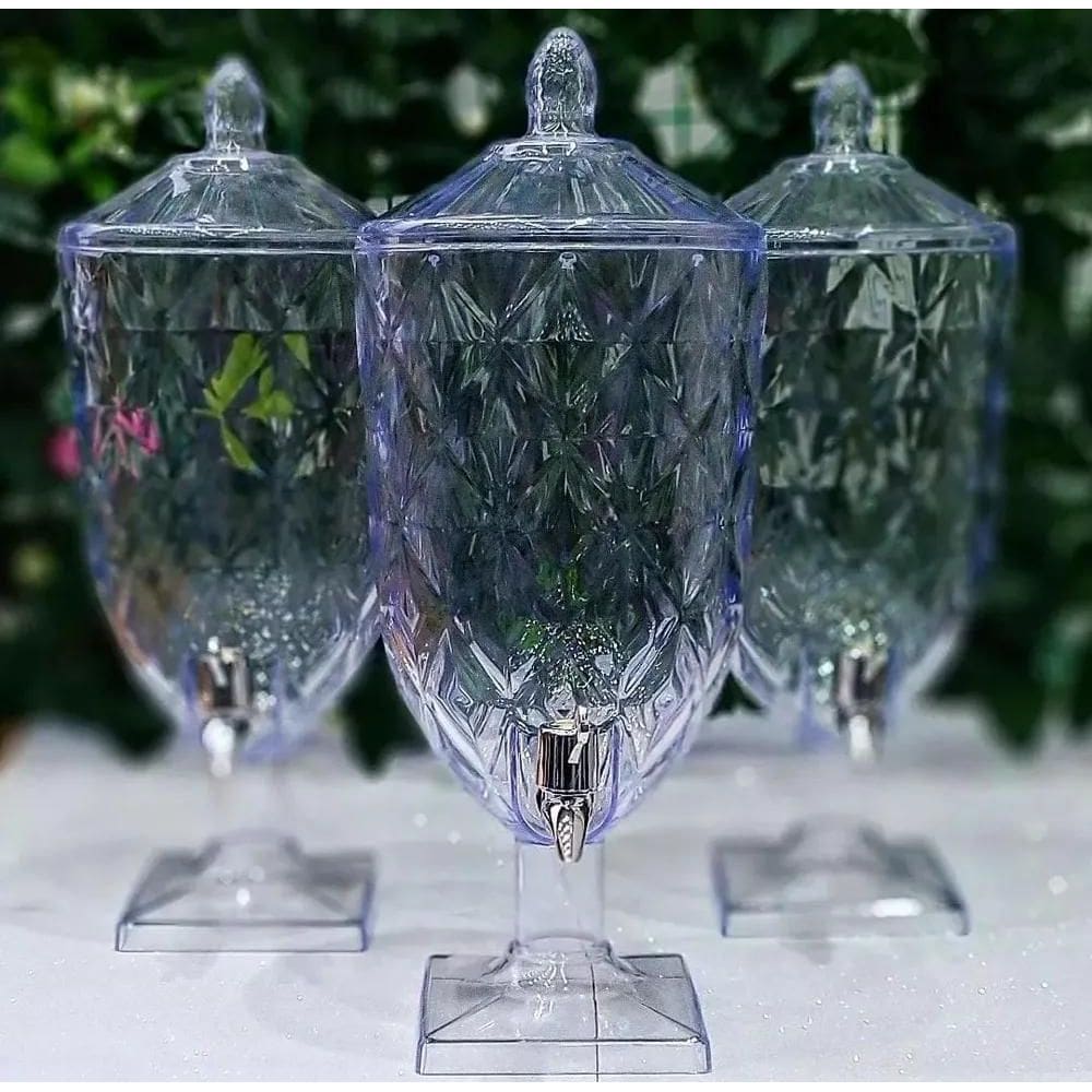 2X Suqueira Jarra Cristal Acrílico Diamond Água Suco4,5L Xpl