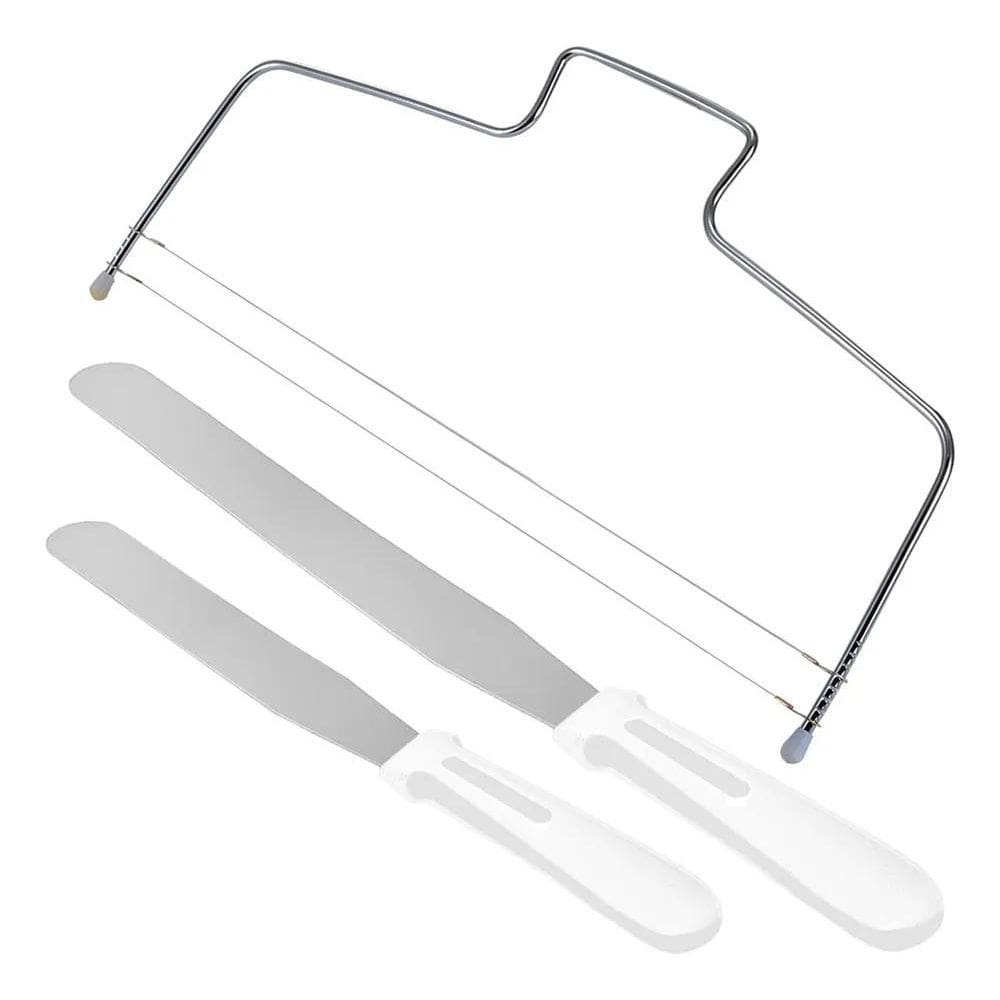Kit 2 Espátulas Confeiteiro Nivelador Decorar Bolos E Tortas