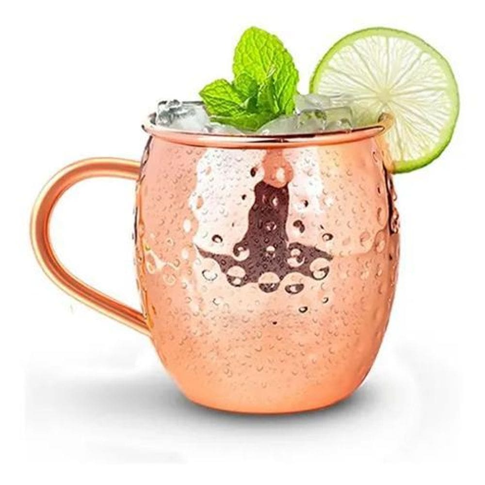 2X Copo Moscow Mule 450Ml Drink Cor Rose Gold