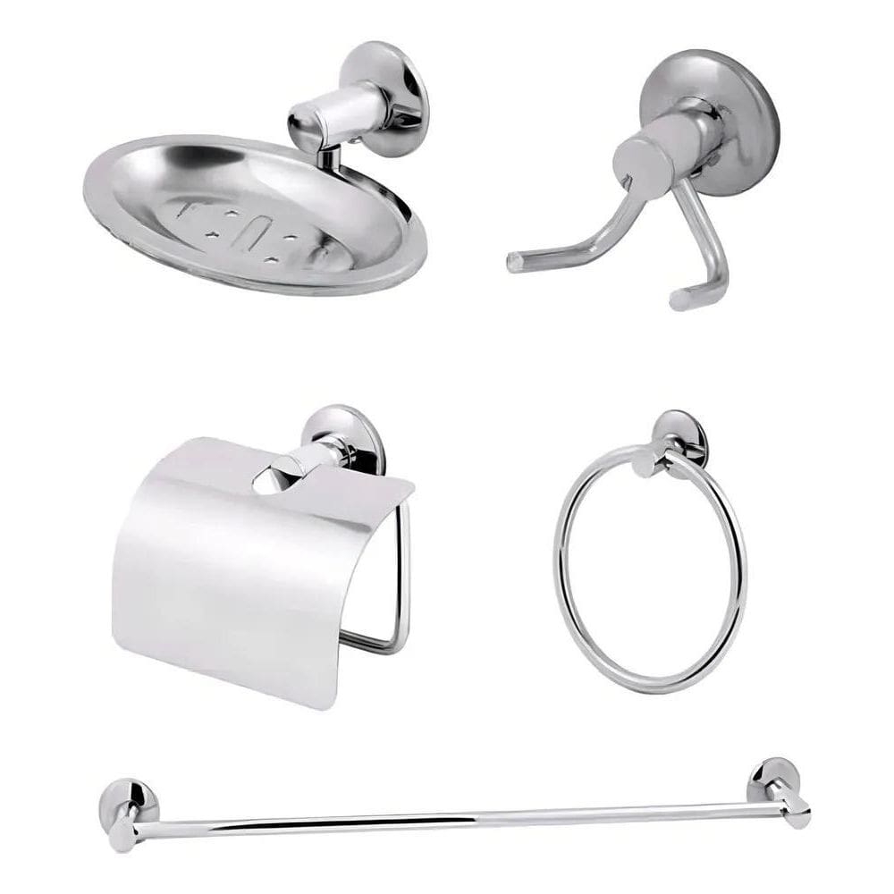 2X Kit Stander 05 Peças Para Banheiro  Fixação De Aluminio