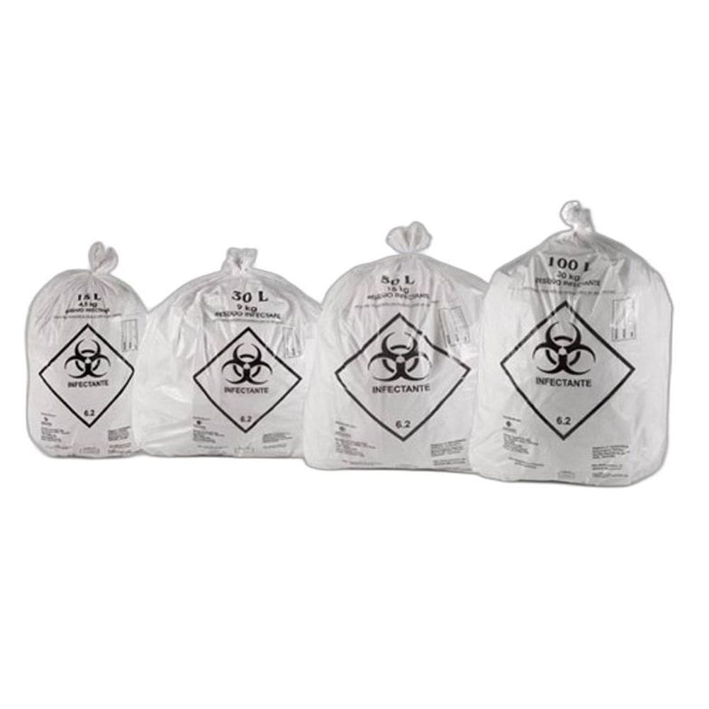 Saco De Lixo Infectante 50 Litros Branco Qualidade