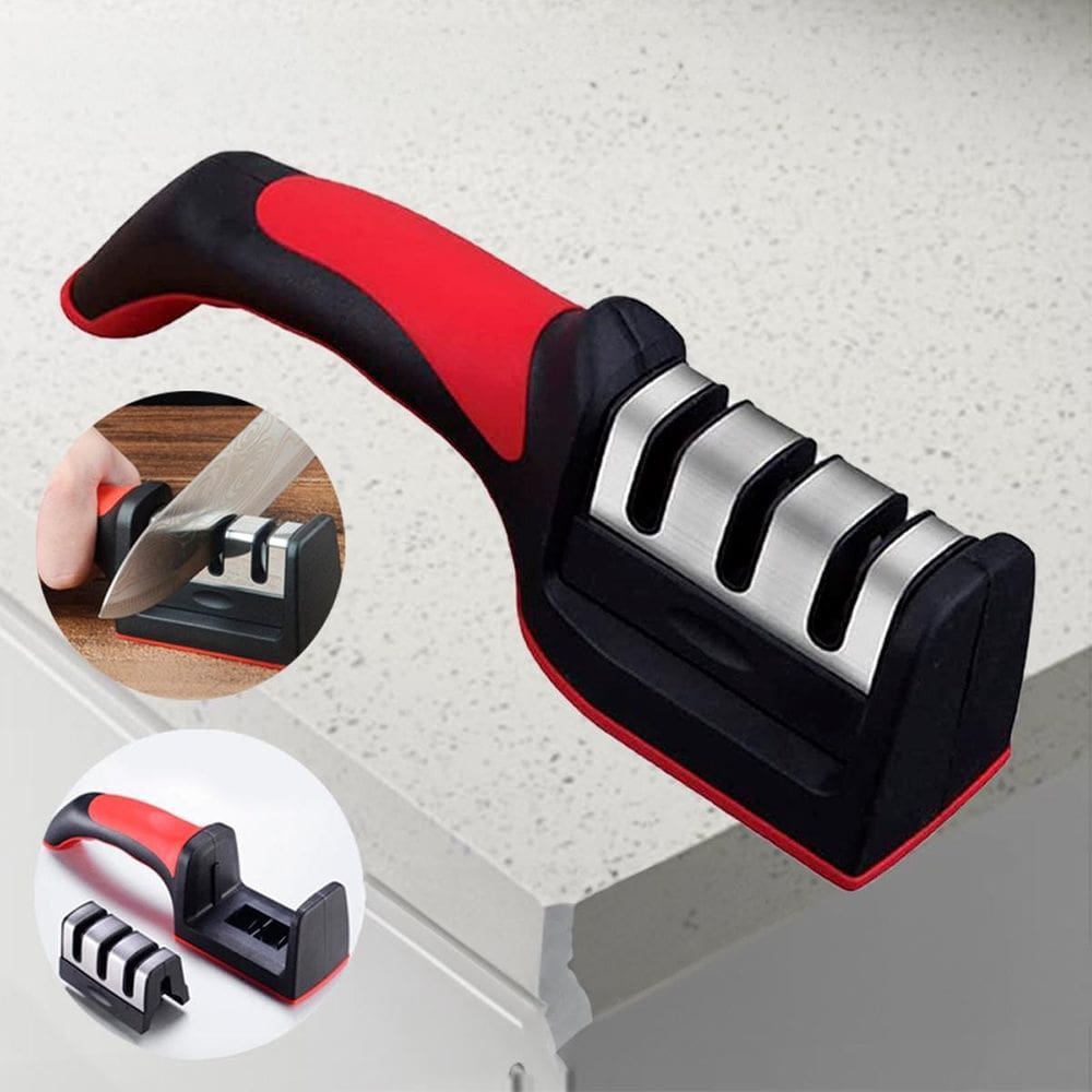 Afiador Inox Amolador De Facas 3 In 1