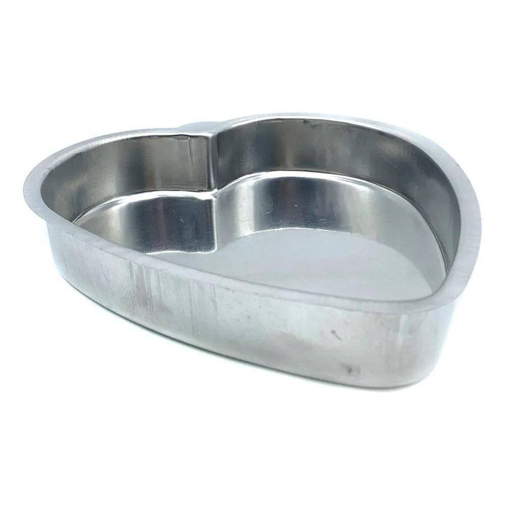 Forma Assadeira De Coração Bolo Doces Alumínio Nº1 Cor Prate