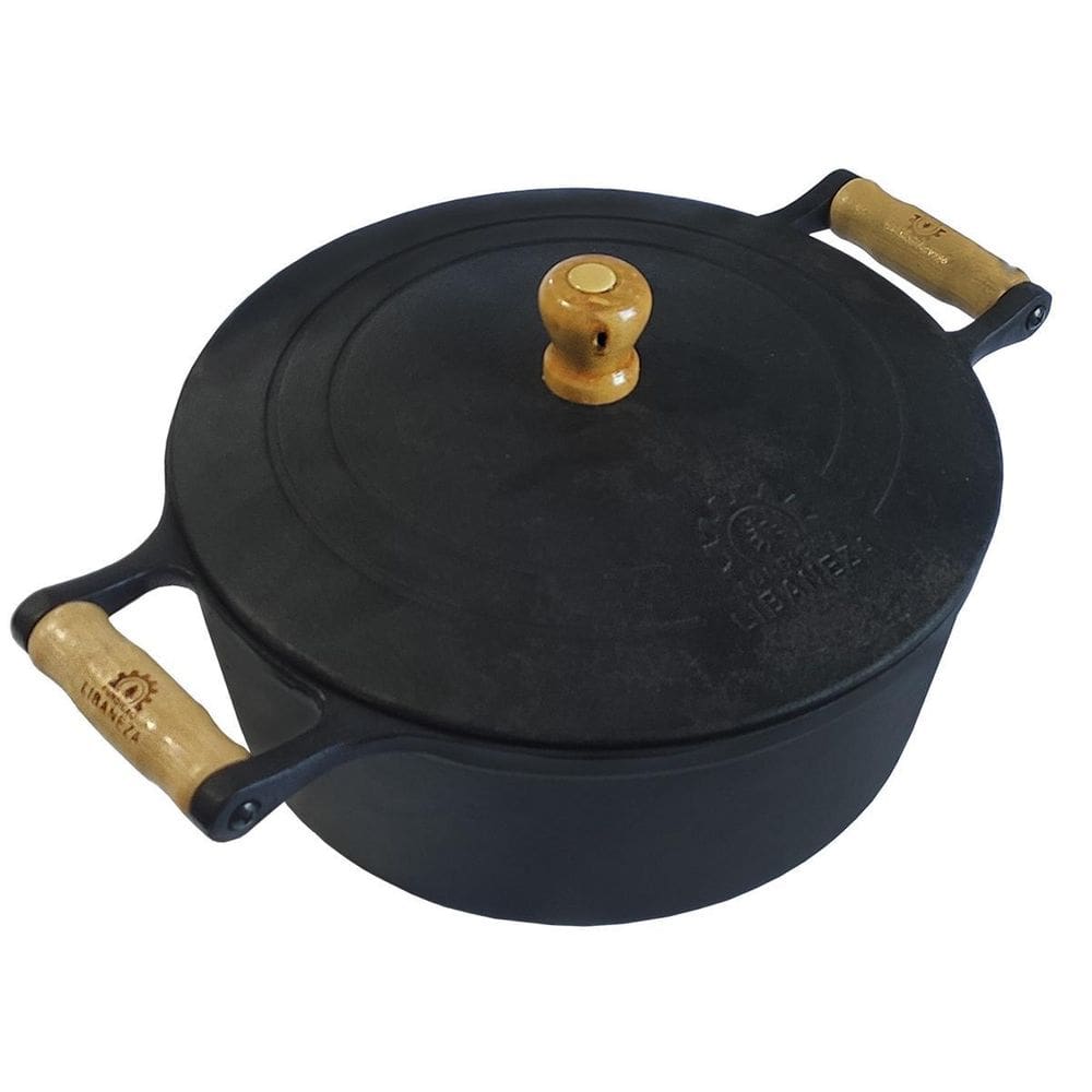 Panela Caçarola Ferro Fundido 4,1L Com Tampa Alta Qualidade