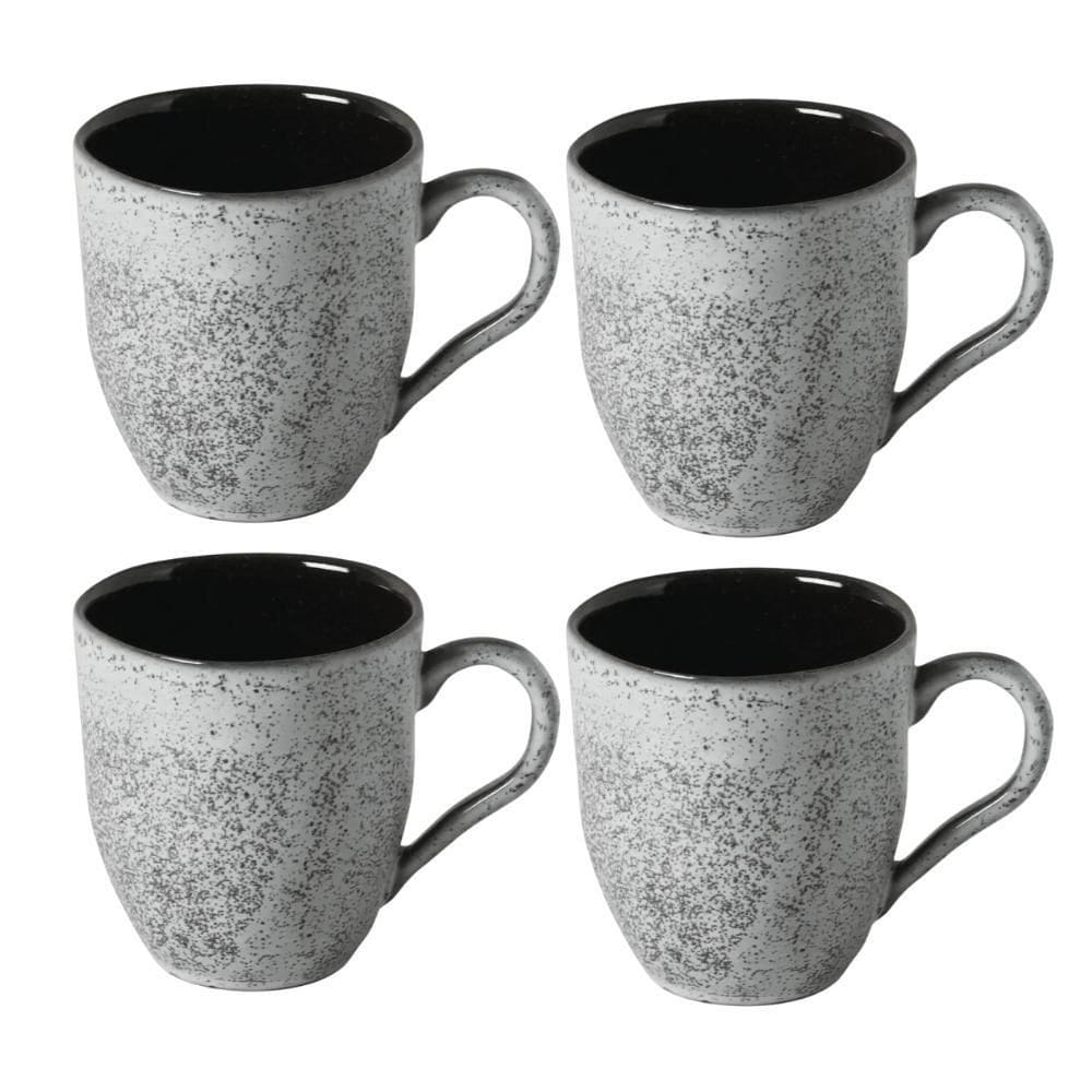 Jogo Kit 4 Canecas Xicaras Chá 273Ml Cerâmica Orgânico Echo