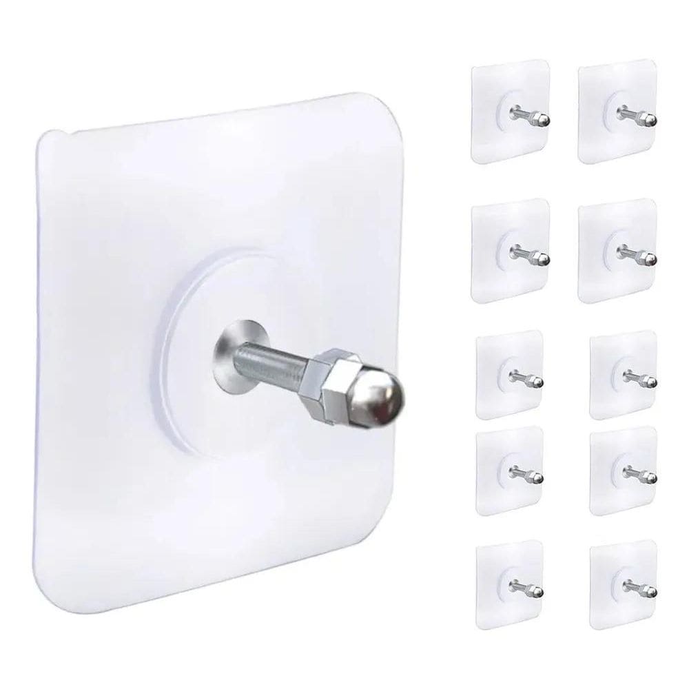 2X Ganchos Adesivos De Parede Parafuso Pendurar 10Un Multius