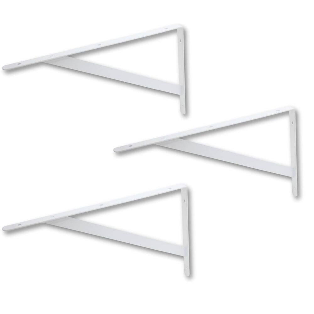 Kit 03 Un Suporte Mão Francesa Para Prateleira 48,5X26Cm