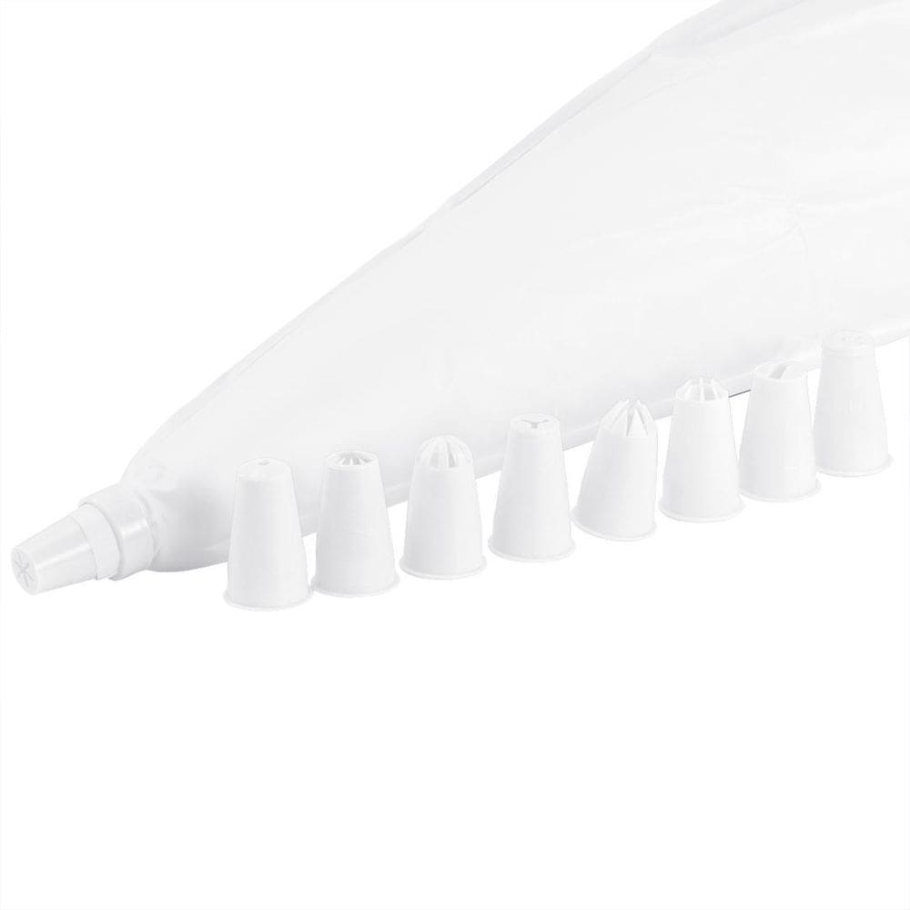 Kit 9 Bicos Confeitar Decorar + Saco Confeiteiro Branco