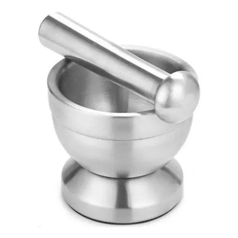 3X Pilão Em Aço Inox Com Macerador Hercules