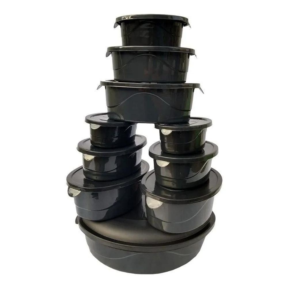 10 Vasilhas Para Alimentos Jogo Mantimentos Vários Tamanhos