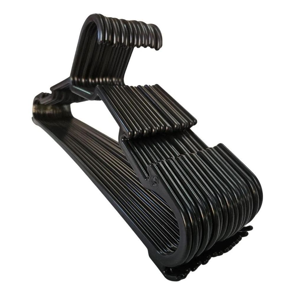 Kit 100 Cabide Adulto Preto Resistente Padrão 100 Un