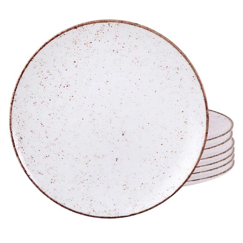 Kit 8 Pratos Raso 28Cm Porcelana Tramontina Rustico Jantar