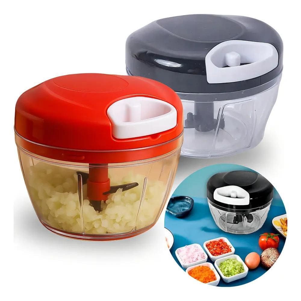 2X Processador Triturador Manual De Alimentos 3 Laminas 500M