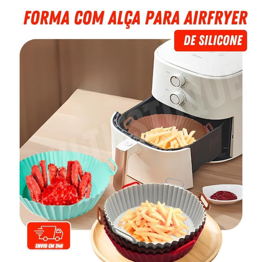 Forro De Silicone Para Fritadeira Air Fryer E Micro-Ondas