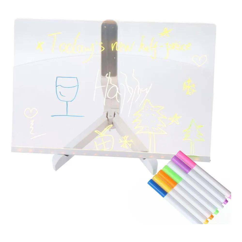 3X Luminária Led Escrever De Caneta Lousa Quadro Mesa Anotaç