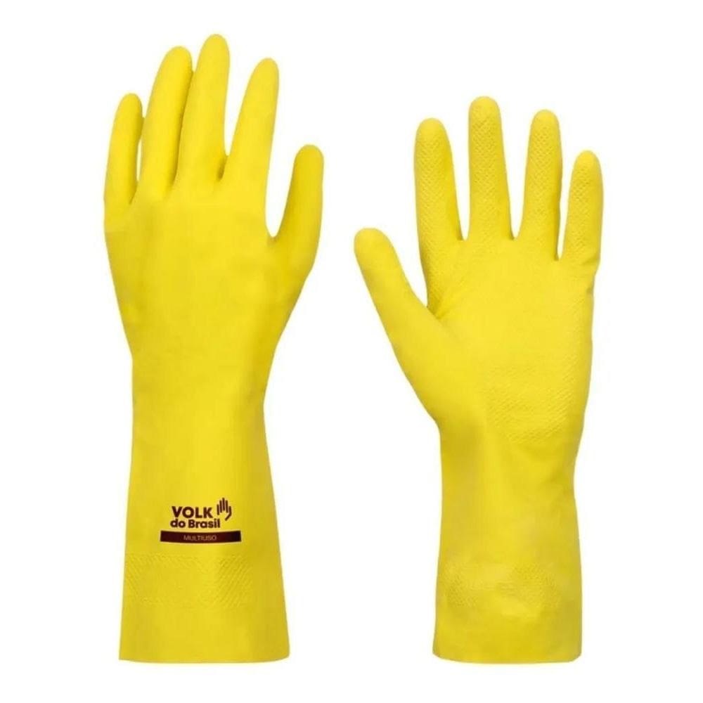 2X Luva Látex Impermeavel Limpeza Domestica Resistente Multi