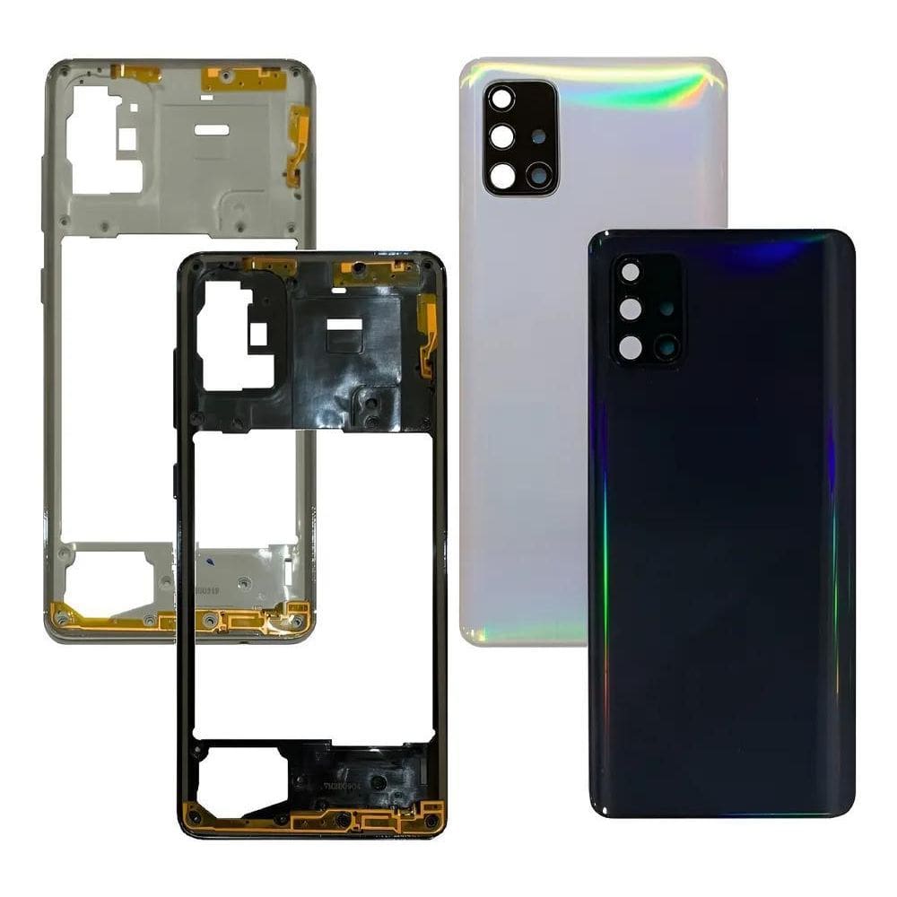 Carcaça Aro Lateral Botão Tampa Traseira Compativel A71 Bran