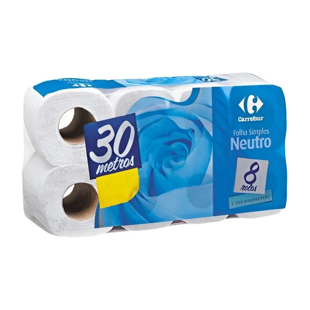 10X  Papel Higienico Folha Simples