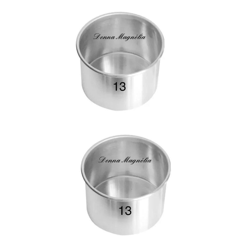 10X Kit 2  Duas  Assadeira Forma Bolo Redonda Alta 13 X 10 G