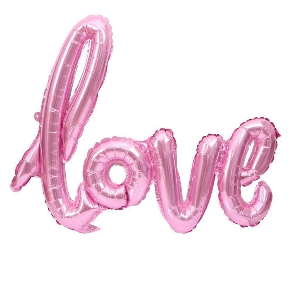 Balão Metalizado Enfeite Romântico Inflável Frase Celebração Decoração Festa Dia Dos Namorados Romântico Rosa