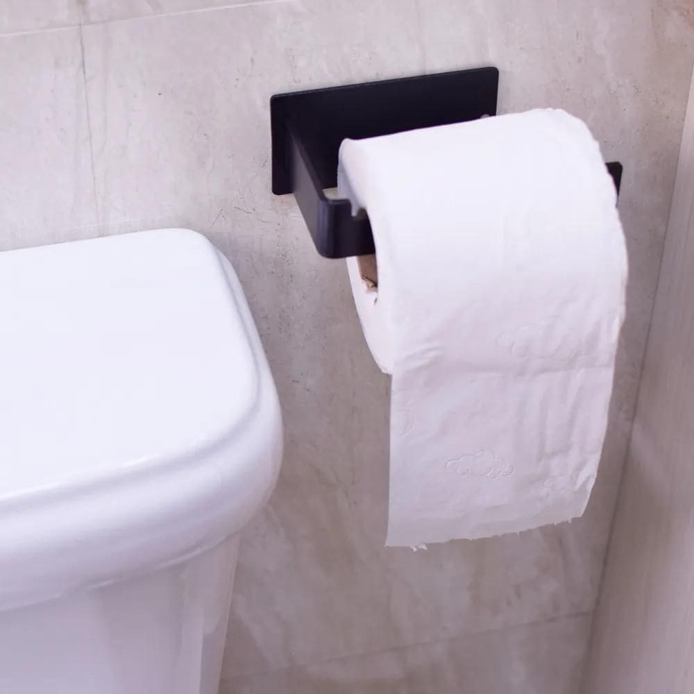 2X Cazu Suporte Para Papel Higiênico De Parede Sem Furos Cor