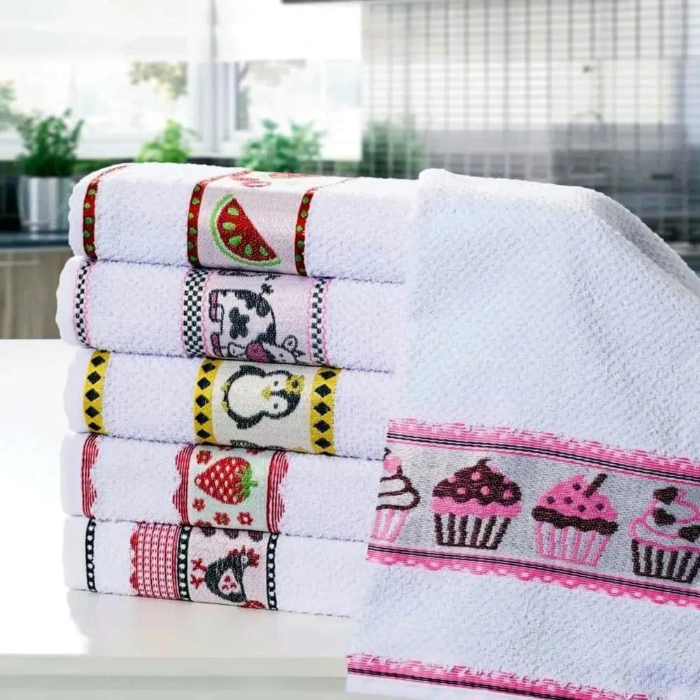 2X Kit 12 Pano De Prato Felpudo Atoalhado Gourmet Copa Luxo