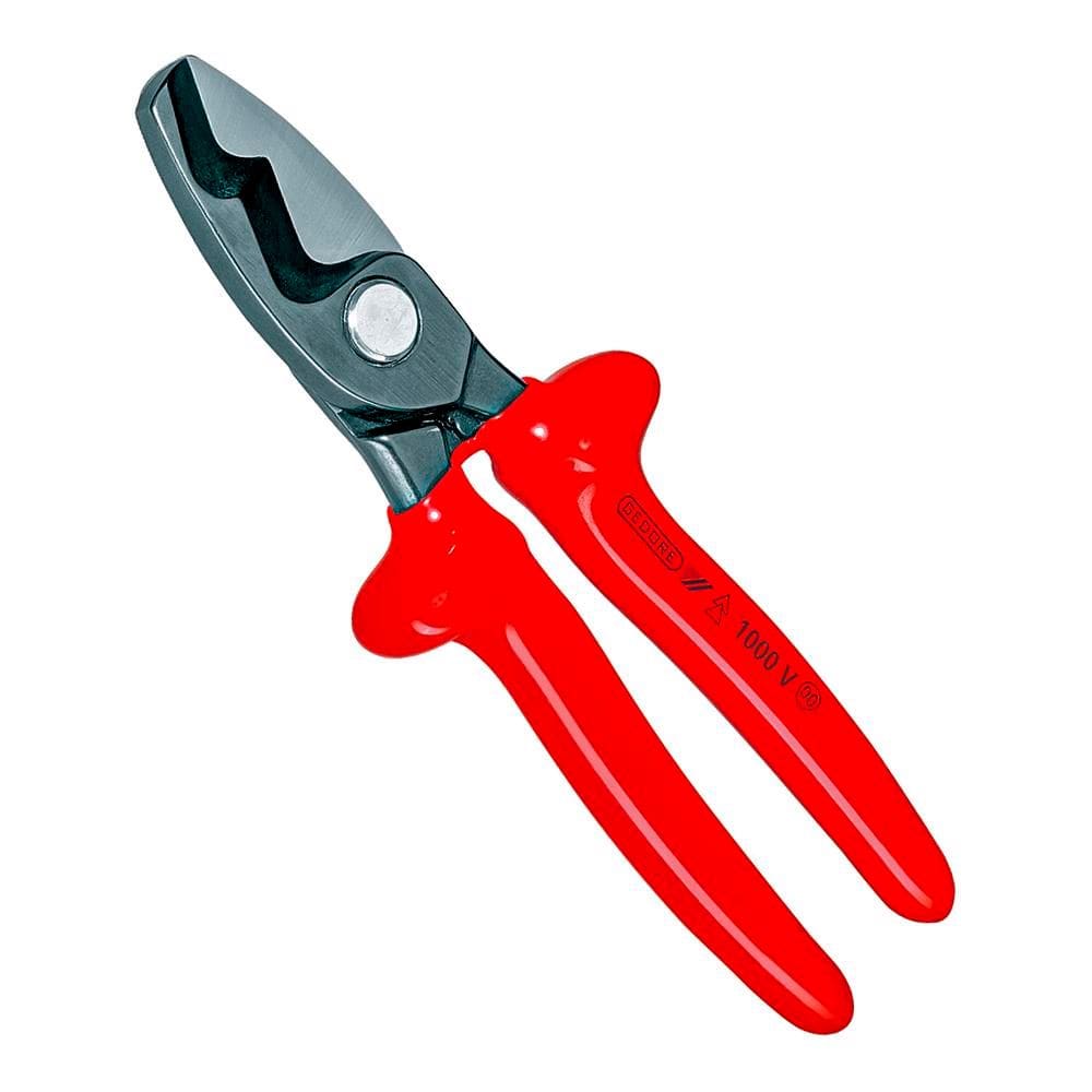 Alicate Corta Cabos Sistema Guilhotina VDE Isolado EN 60900 8” - Gedore 091860