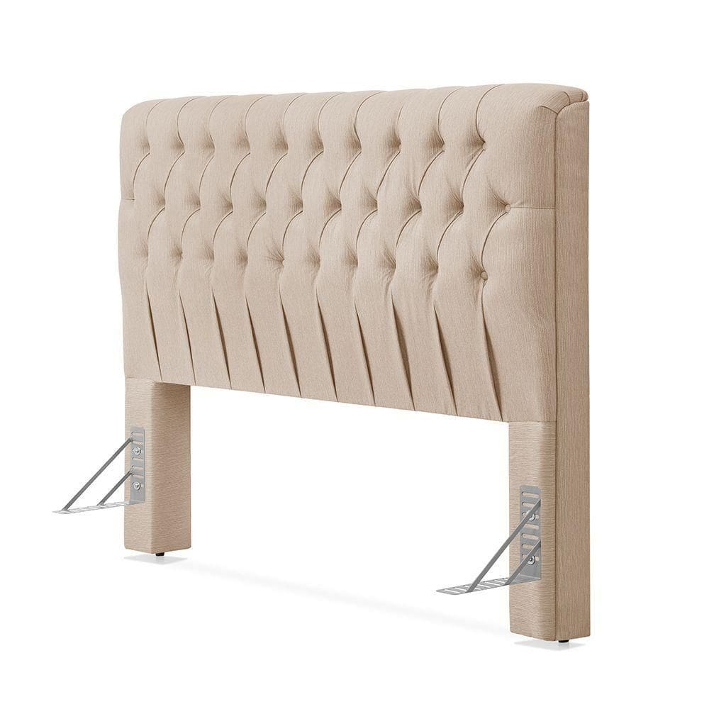 Cabeceira Cama Queen Estofada 1,60 - Inca Linho Cru