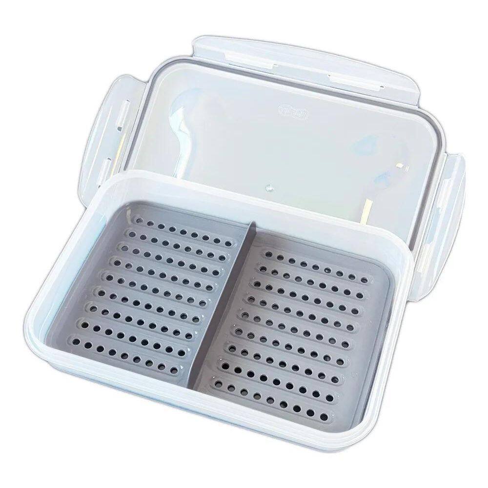 Porta Frios 100% Hermético Com Divisor De Alimentos E Travas