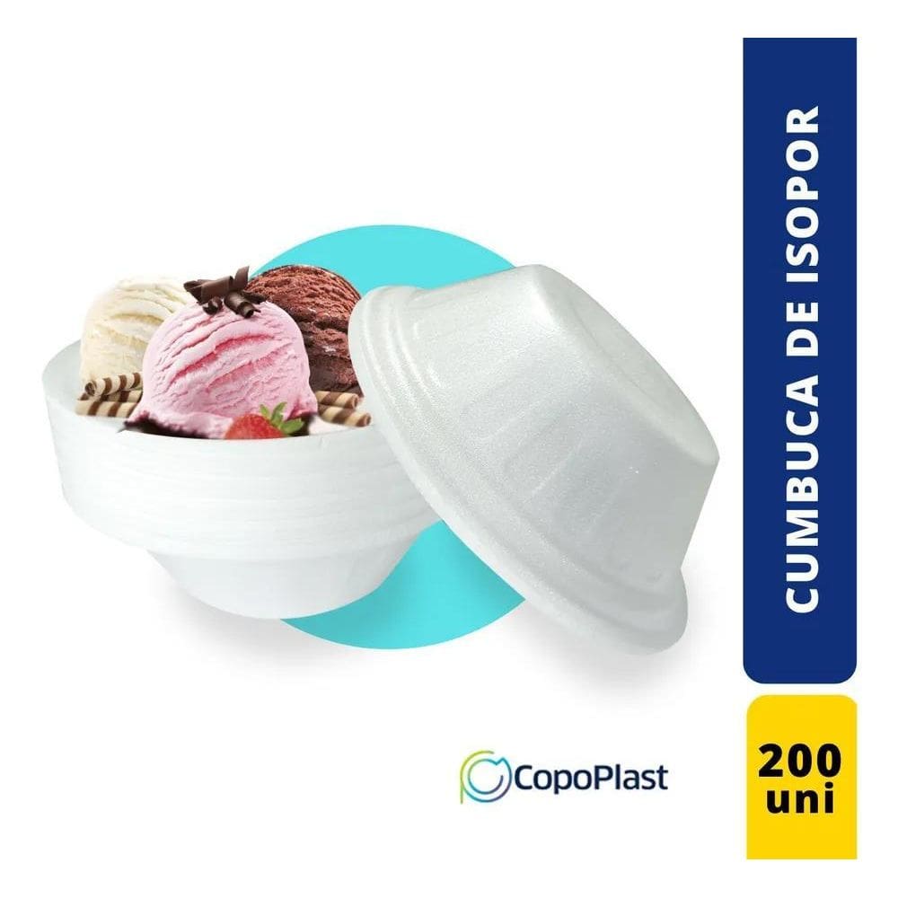 10X Cumbuca De Isopor Pote Descartável 300Ml Com 200 Uni Ful