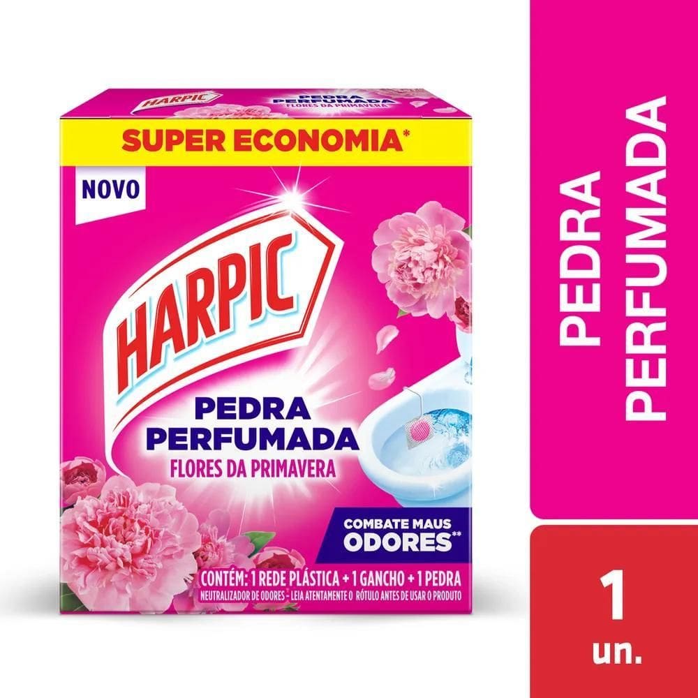 5X Pedra Perfumada Flores Da Primavera 25G Harpic
