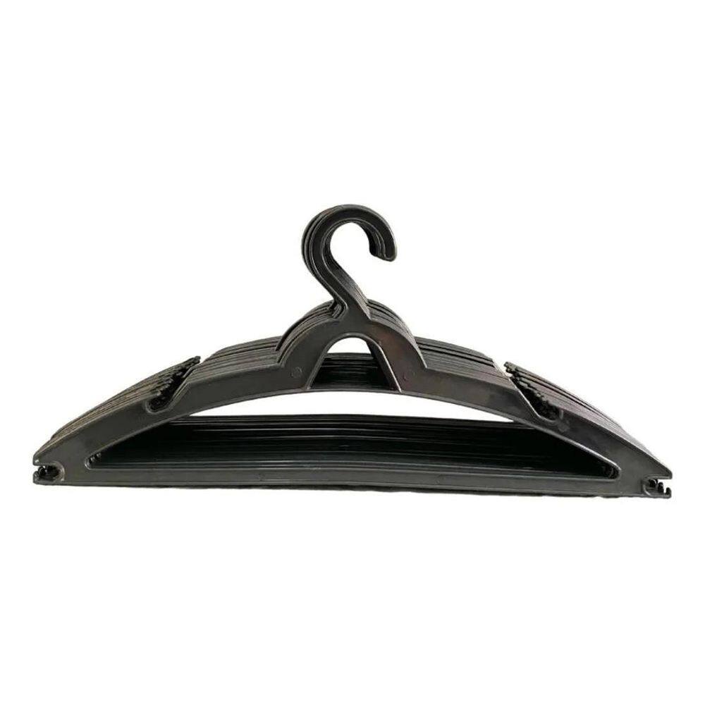 Cabide Adulto Chatinho 50 Unidades Preto Antiderrapante