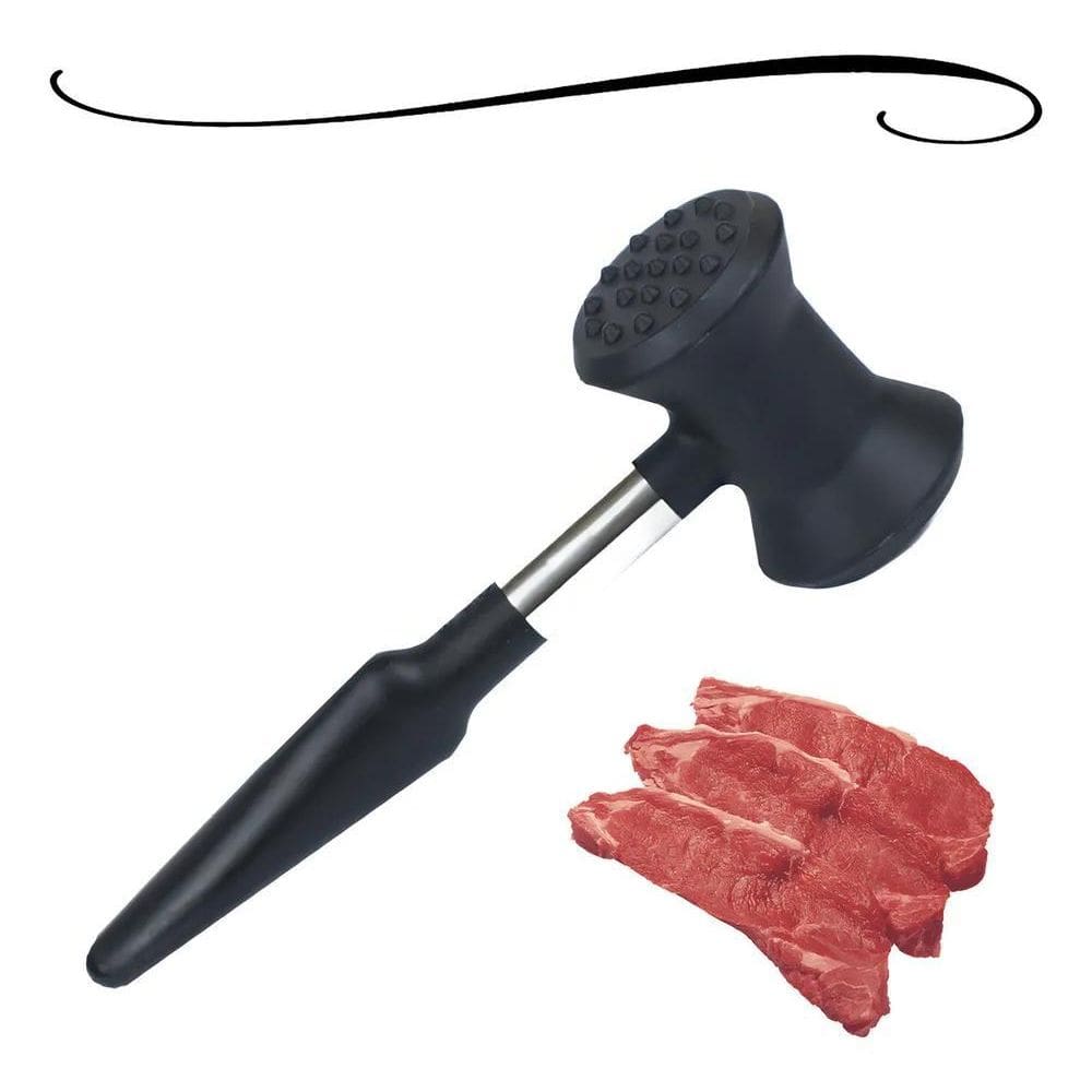 2X Martelo Carne Batedor Alimentos Culinário Gourmet Com Den