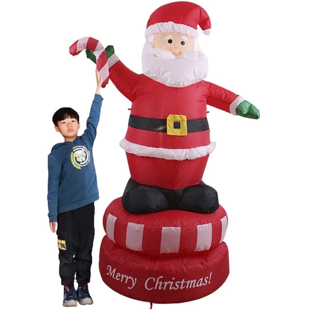 Papai Noel Inflavel Giratorio Grande Natal Natalino Decoraçao Fim de Ano Loja Shopping Festa Evento Casa Hall Entrada