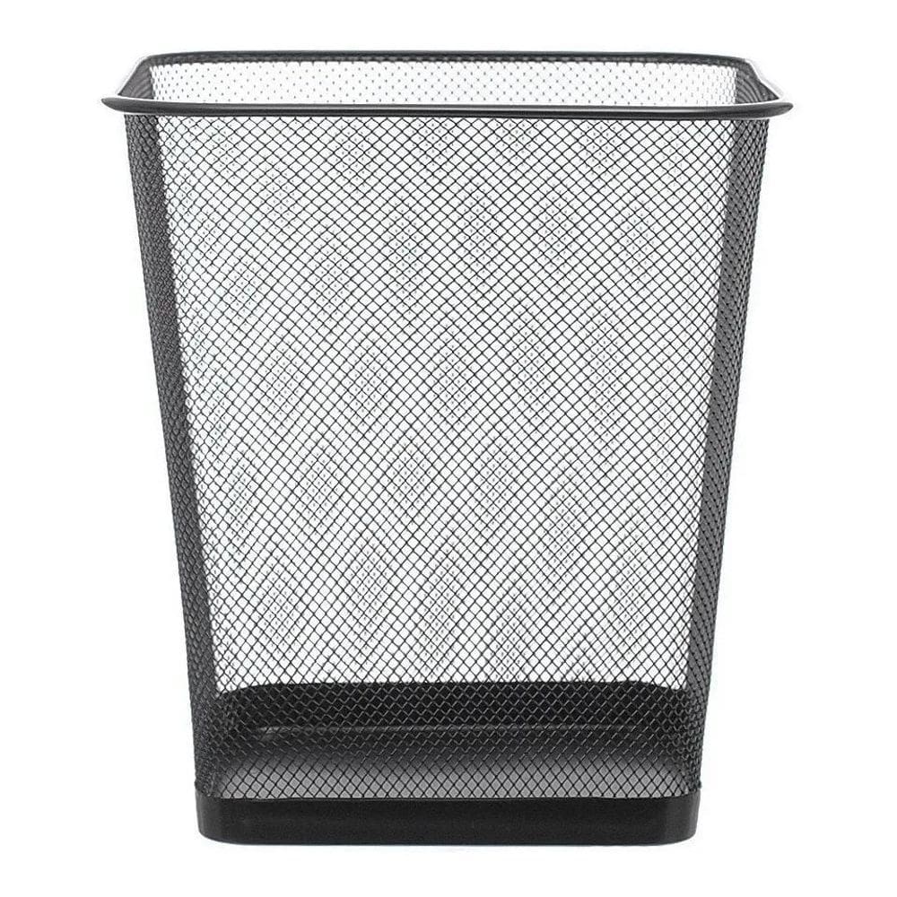 2X Lixeira Telada De Metal Quadrada - 12 Litros