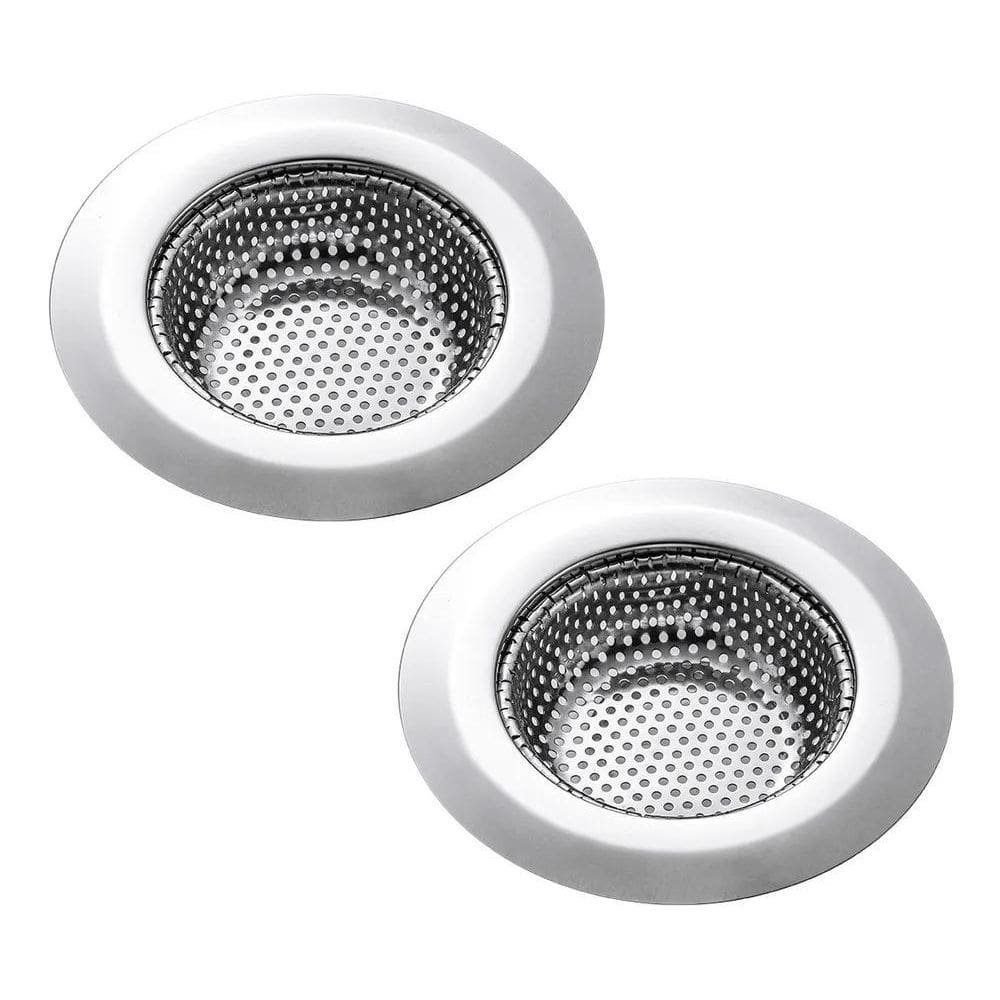 10X Ralo Inox Pia Cozinha 2 Un Higiênico Prático 9 Cm Envio