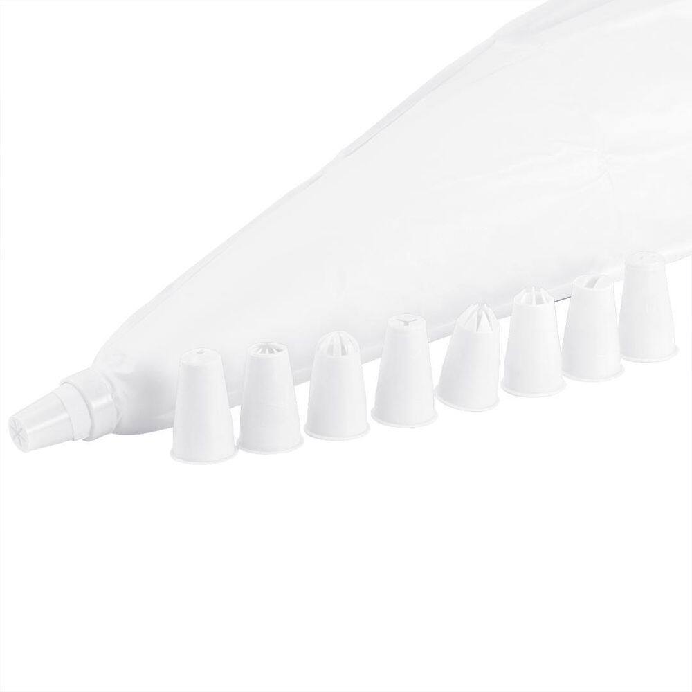 Kit 9 Bicos Confeitar Decorar + Saco Confeiteiro Branco