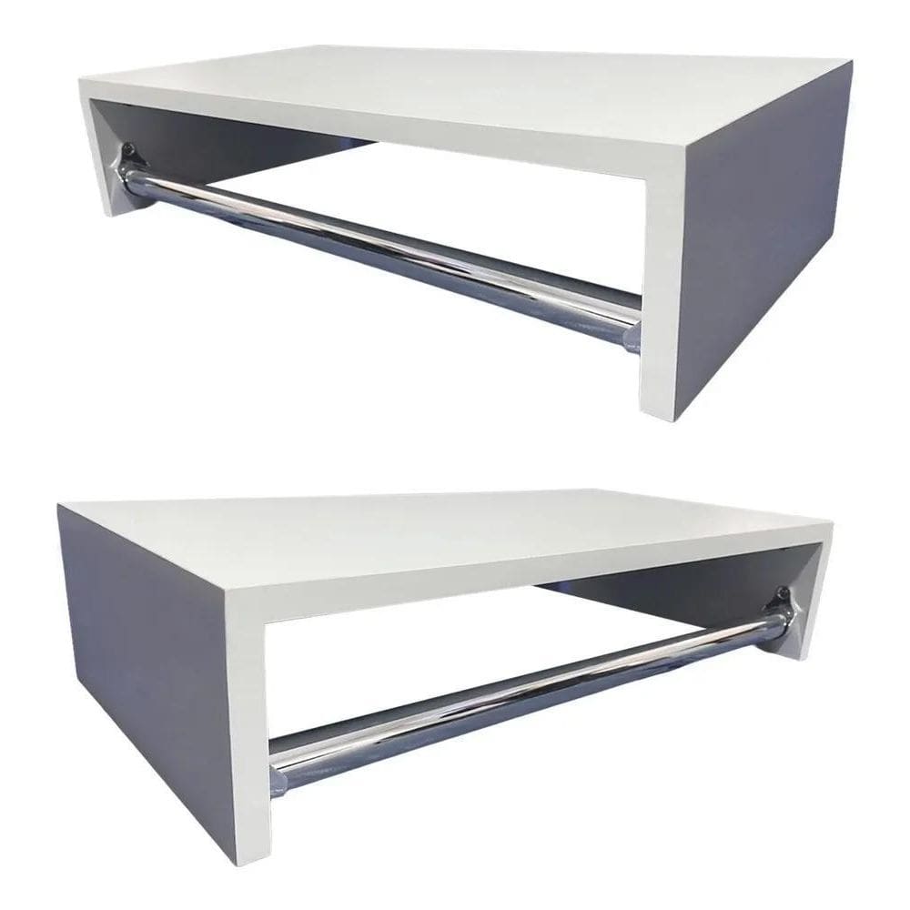 3X Kit 2 Cabideiros De Parede Arara Porta Roupas Quarto Clos