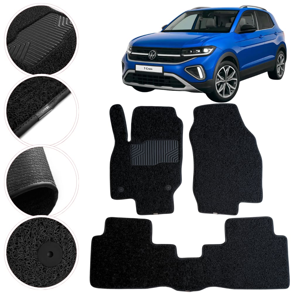 Tapete Kapazi Automotivo Premium T-Cross 2023 a 2026 Preto
