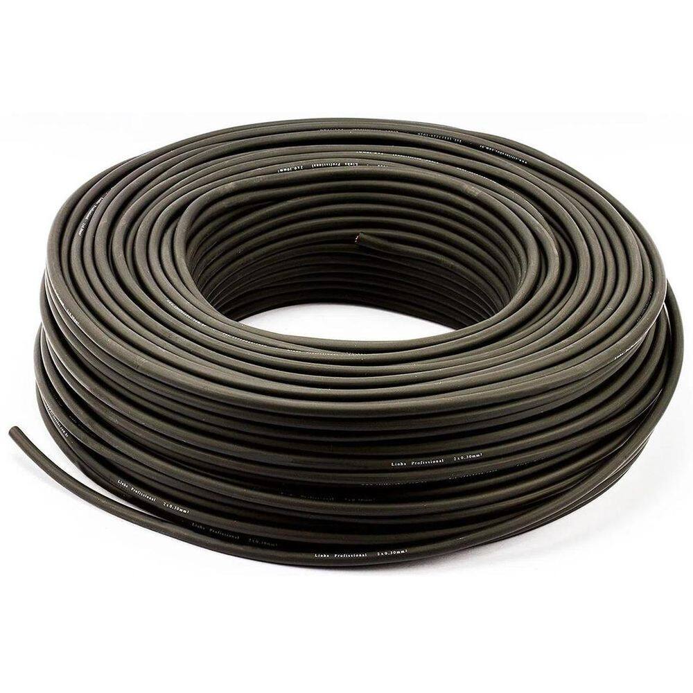 Cabo De Guitarra Blindagem Espiral 0.30 - Preto 30 - Mt