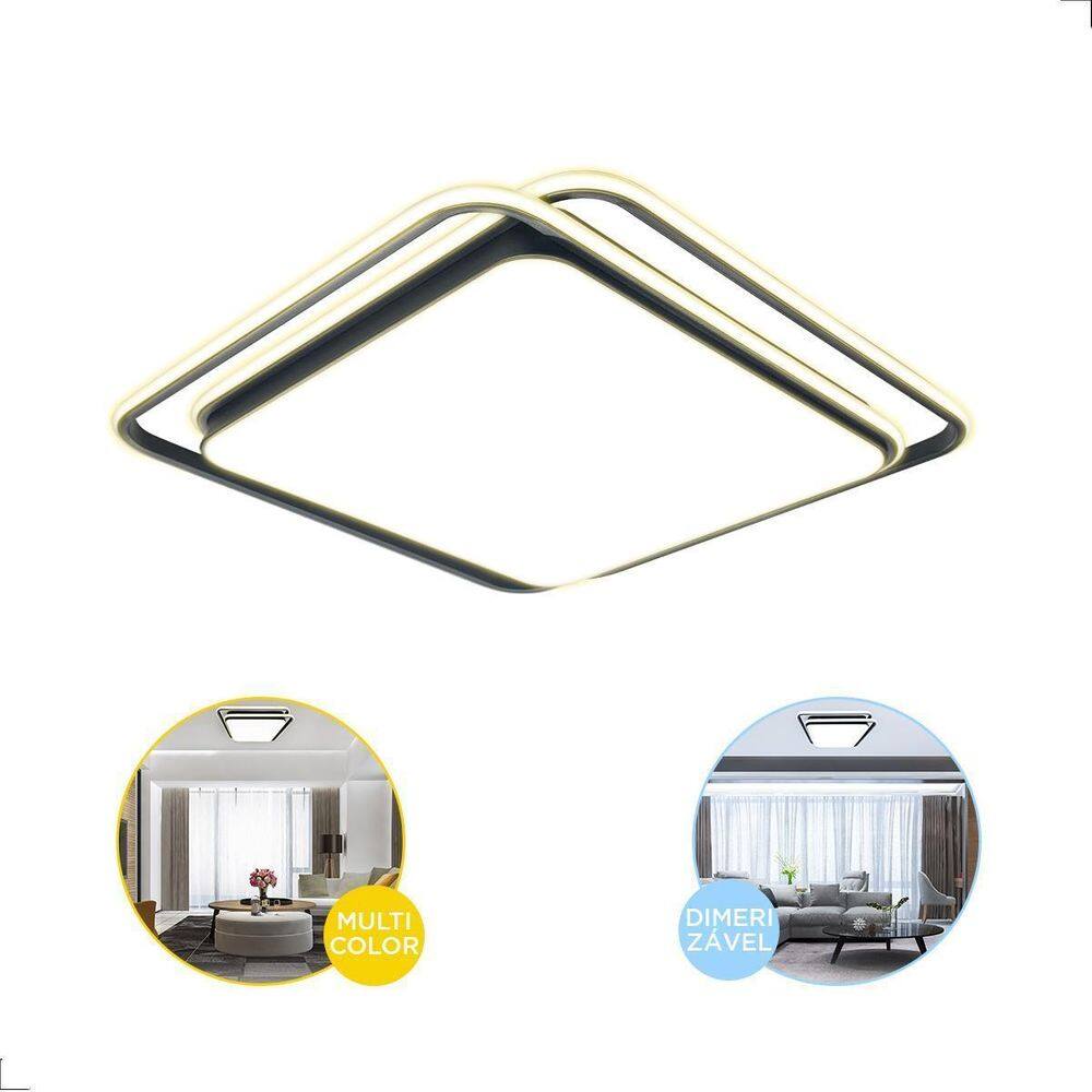Plafon Moderno Led Hoop Com Controle Dimmer 72W
